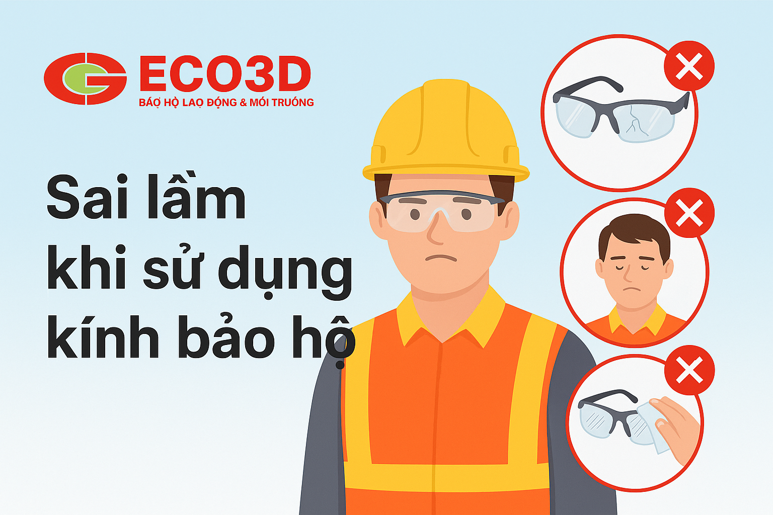 Những Sai Lầm Thường Gặp Khi Sử Dụng Kính Bảo Hộ